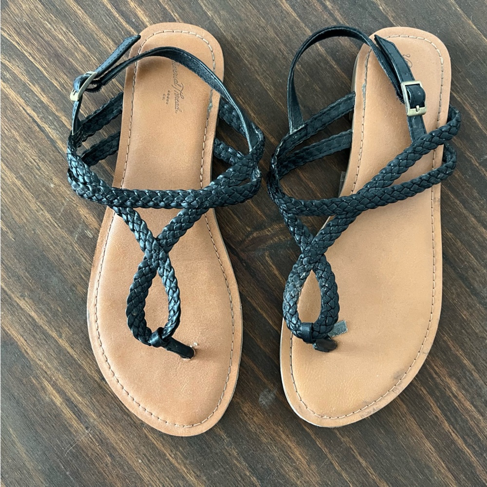 Black Braided Sandals